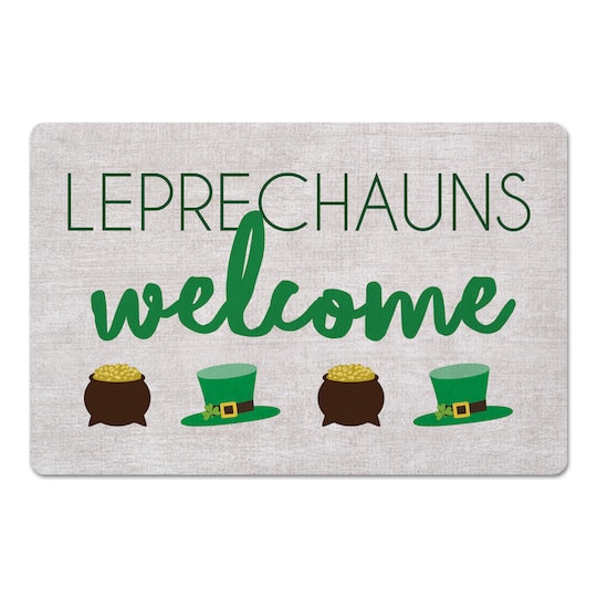 Leprechauns Welcome 27&#x22; x 18&#x22; Floor Mat